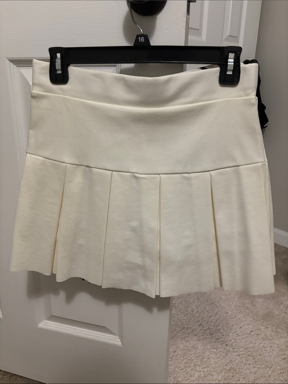 Dolls Kill Cream Pleated Mini Skirt with built in shorts